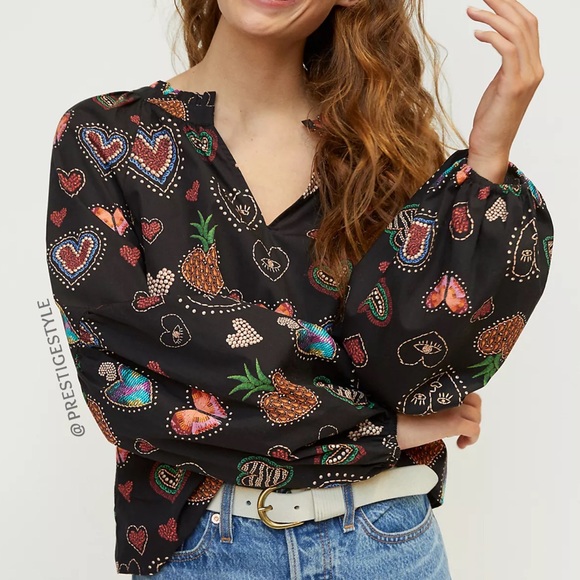 Anthropologie Tops - Anthropologie Farm Rio Helena Blouse